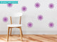 Starburst Fabric Wall Decals, Set of 8, Purple