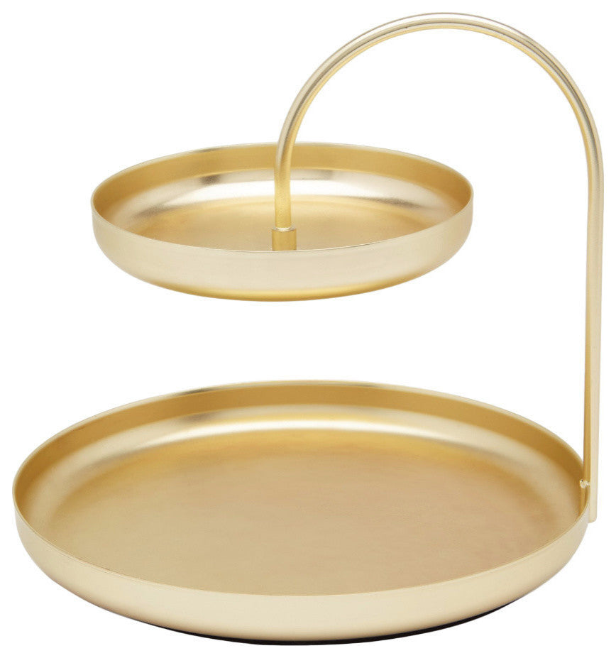 Poise 2-Tier Accessory Holder, Gold