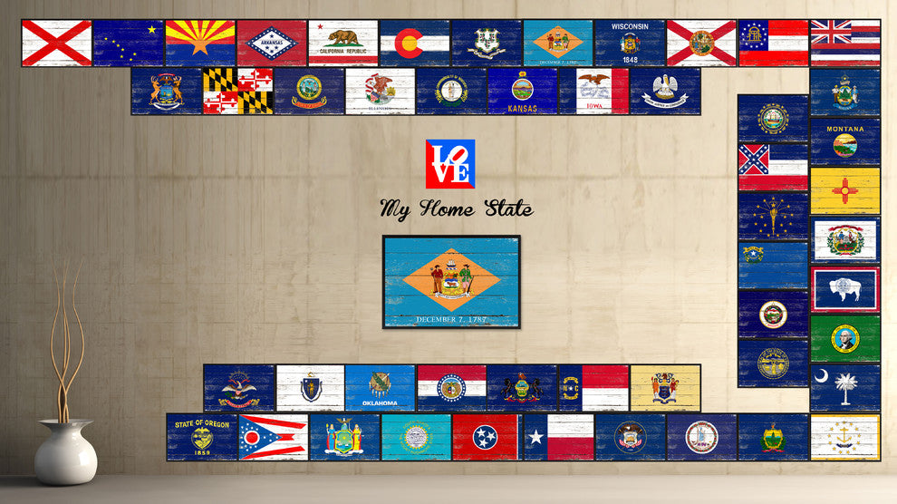 Delaware State Flag Canvas Print, 28"x37"