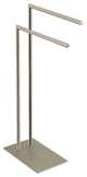 Kingston Brass Pedestal Dual Towel Rack, Brushed Nickel