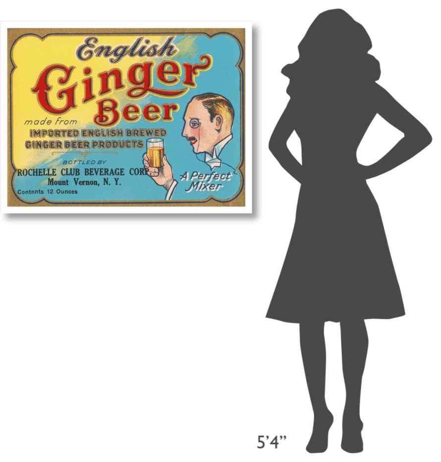 "English Ginger Beer" Digital Paper Print by Vintage Booze Labels, 38"x29"