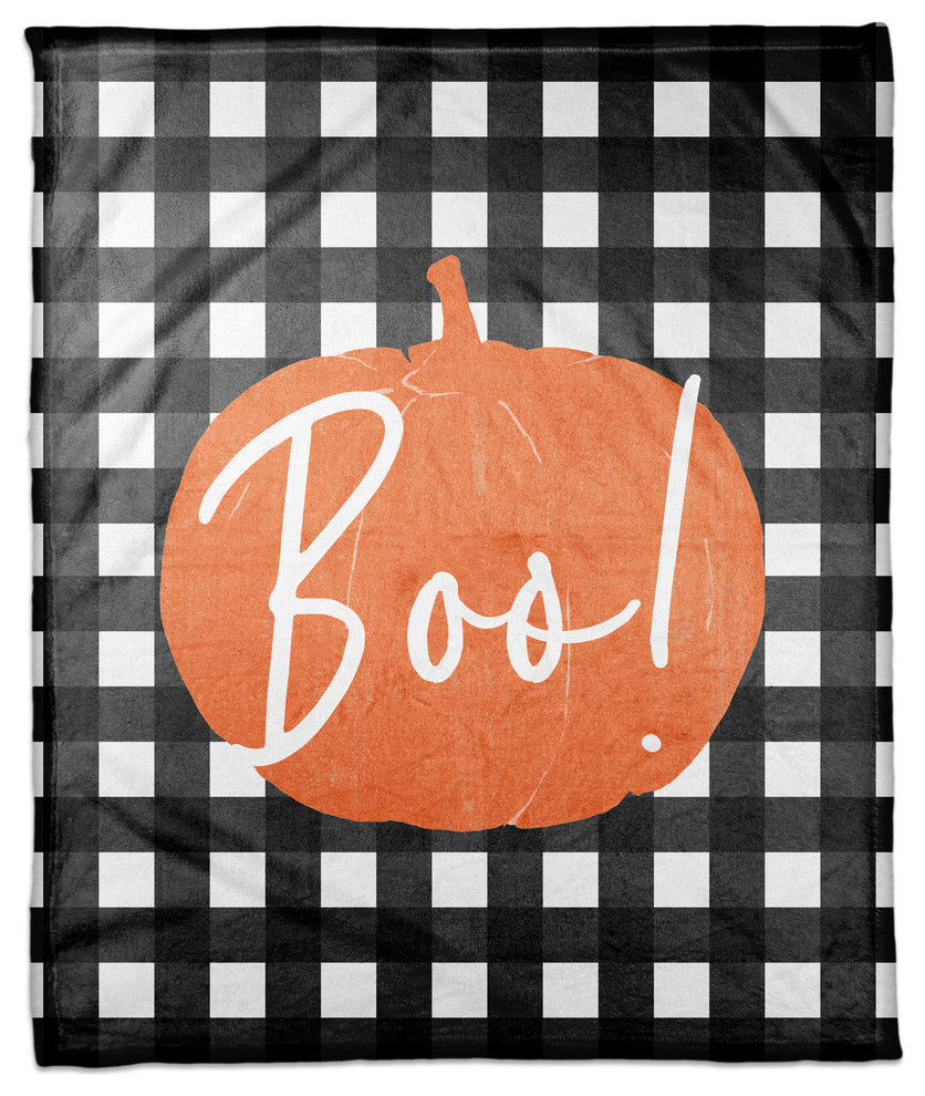 Boo Buffalo Check Fleece Blanket