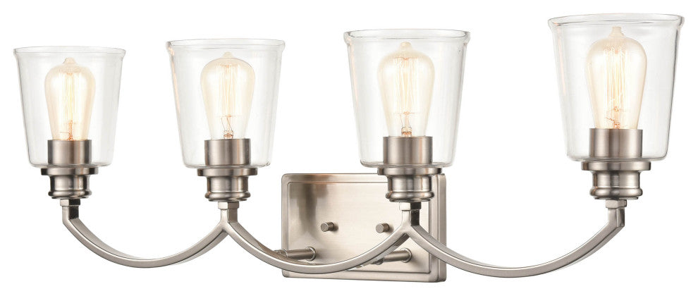 4-Light 31" Brushed Nickel Vanity Light