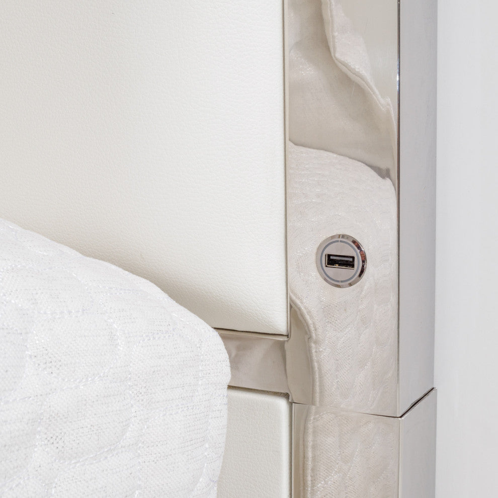 State St. Cal. King Short Panel Bed - Off White