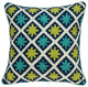 HomeRoots 20" x 7" x 20" Handmade Shades Of Green Pillow Cover With Poly Insert