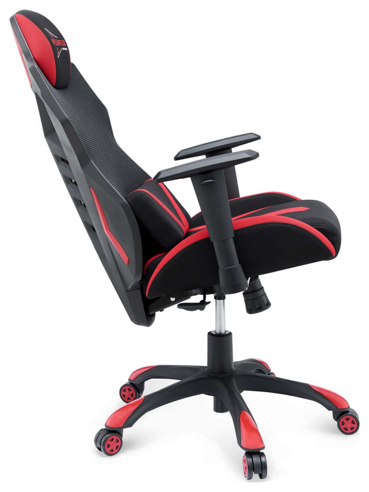 Computer Gaming High Back Chair, Black Red, Modern, Home Business Office