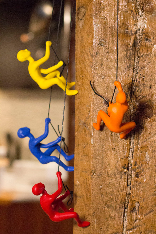 Climbing Man Wall Art, Red