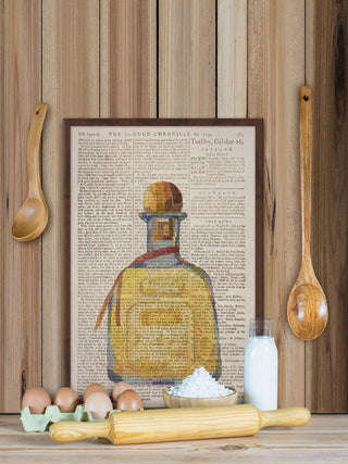 "Golden Tequila" Framed Painting Print, 16"x24"