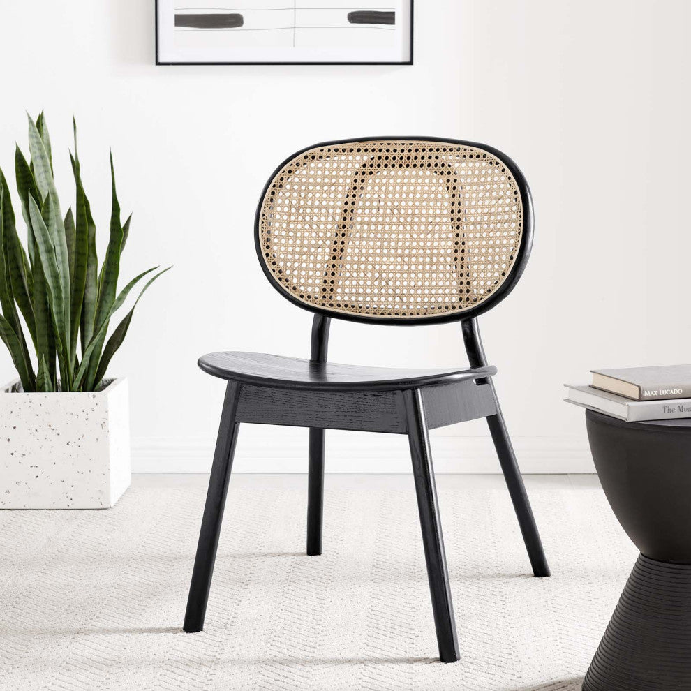 Malina Wood Dining Side Chair, Black