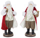 Flocked Santa Figurine With Toy Accents, 2-Piece Set