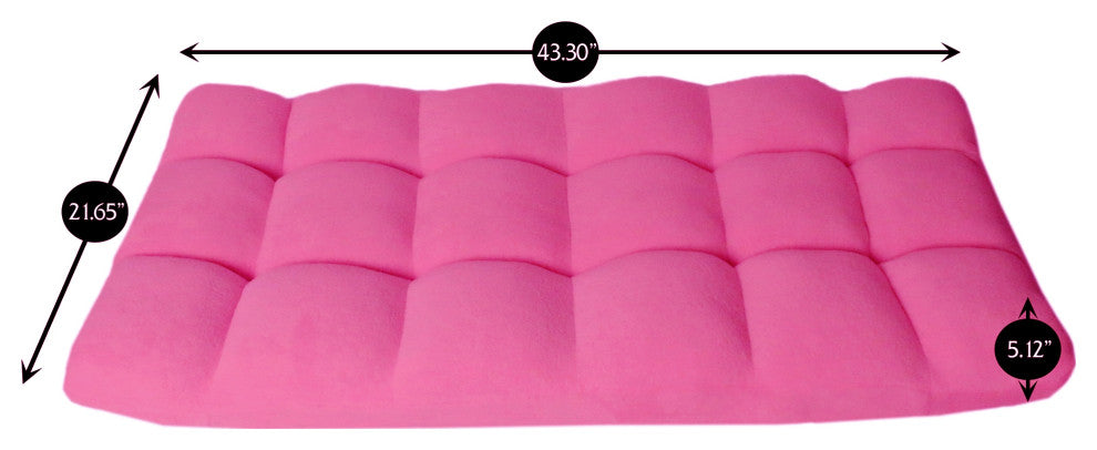 Loungie Supersoft Folding Adjustable Gaming Recliner Chair, Fuchsia