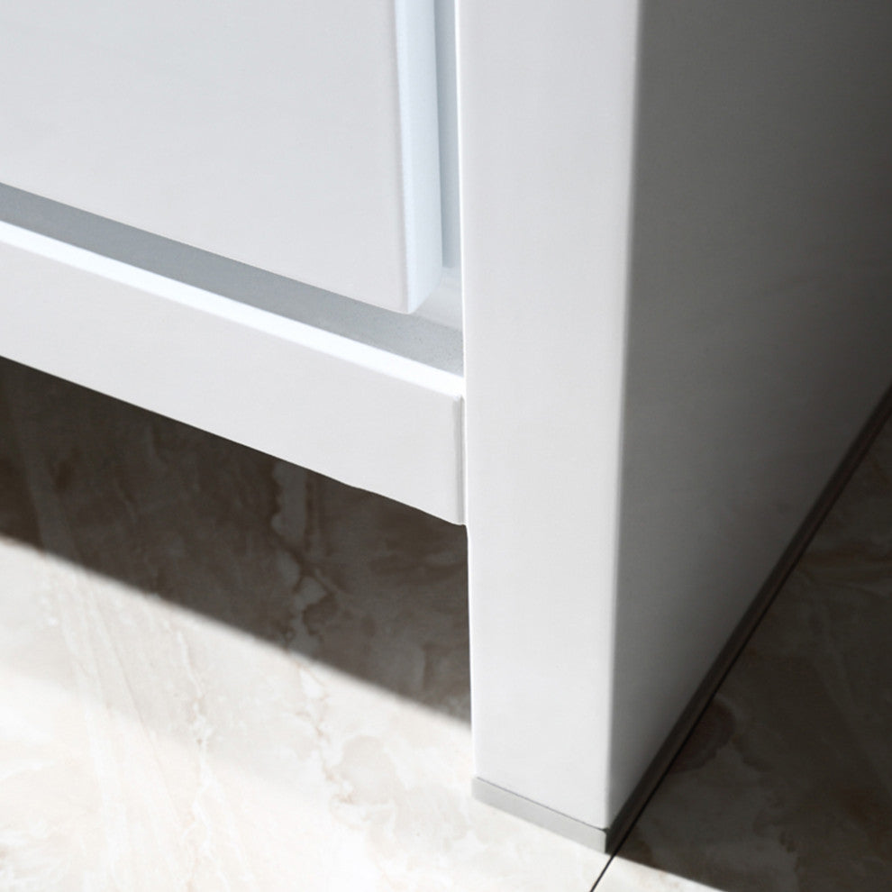 Fresca Allier 16" White Modern Bathroom Vanity With Mirror