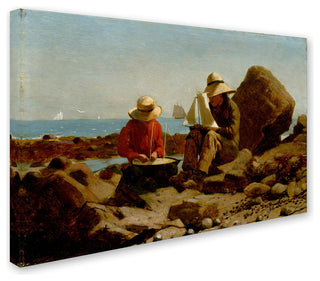 Homer 'The Boat Builders' Canvas Art, 47 x 30