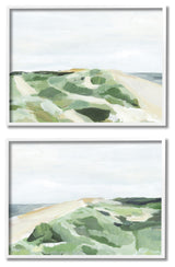 Ocean Coastline Greenery Beach,14 x 11