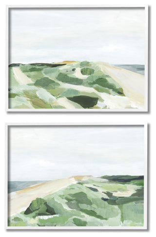 Ocean Coastline Greenery Beach,14 x 11