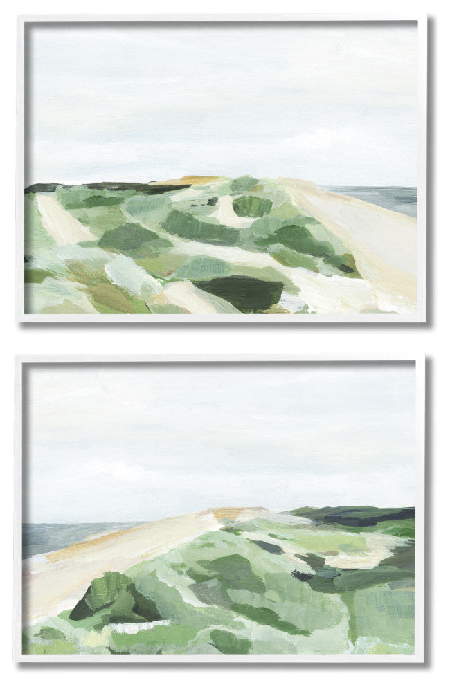 Ocean Coastline Greenery Beach,14 x 11
