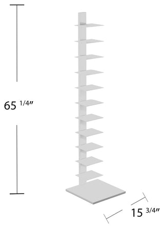 Acton Spine Tower Shelf, White