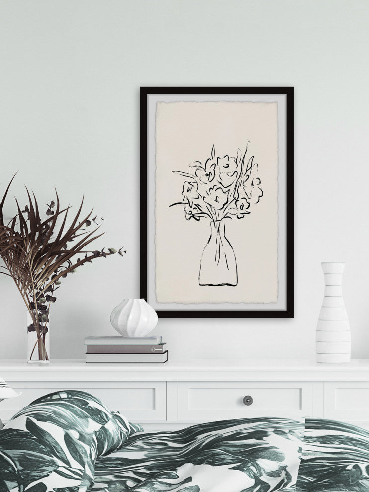 "Vase of Flowers" Framed Painting Print, 16x24