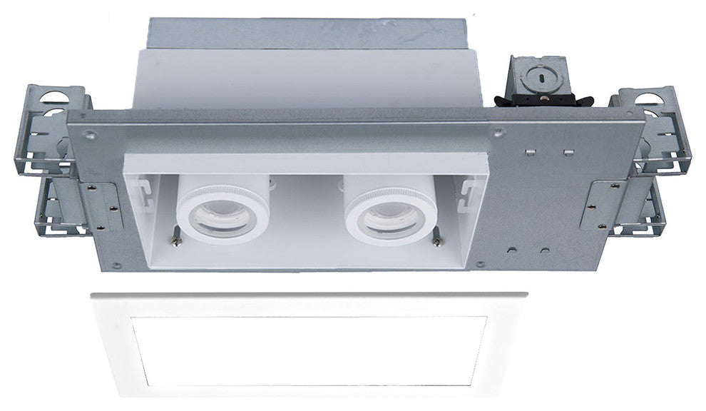 Silo LED Multiple Two-Light IC-Rated Airtight Housing, Light 3000K, White