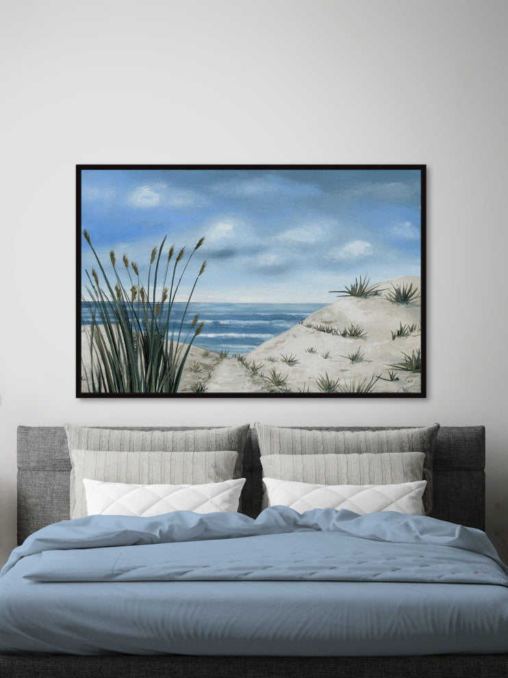 "Lost Somewhere" Floater Framed Painting Print on Canvas, 45x30