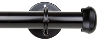 Cillo Ceiling 1" Curtain Rod/Room Divider, Black, 48-84"