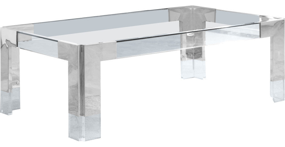 Casper Coffee Table, Chrome, Rectangular