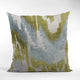 Plutus Velvet Glamour Blue, Citrine, Cream Handmade Luxury Pillow, 20"x20"