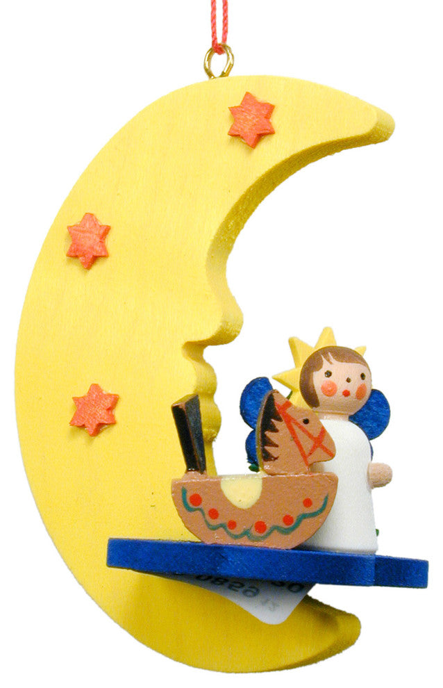 Christian Ulbricht Ornament- Angel In Moon With Toys