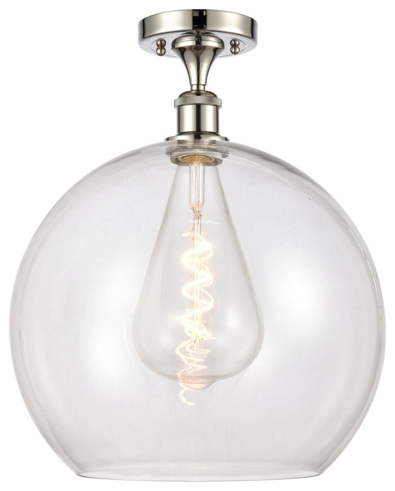 Innovations 516-1C-PN-G122-14-LED 1-Light Semi-Flush Mount, Polished Nickel