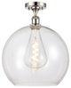 Innovations 516-1C-PN-G122-14-LED 1-Light Semi-Flush Mount, Polished Nickel