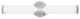 Hinkley Femi 22.5" Large LED Bath Vanity Light, Brushed Nickel+Etched Opal Glass