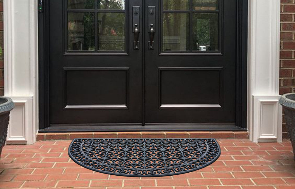 Rubber Grill Matching Doormat Set, Patio/Garage, Heavy Duty, 3-Piece Set
