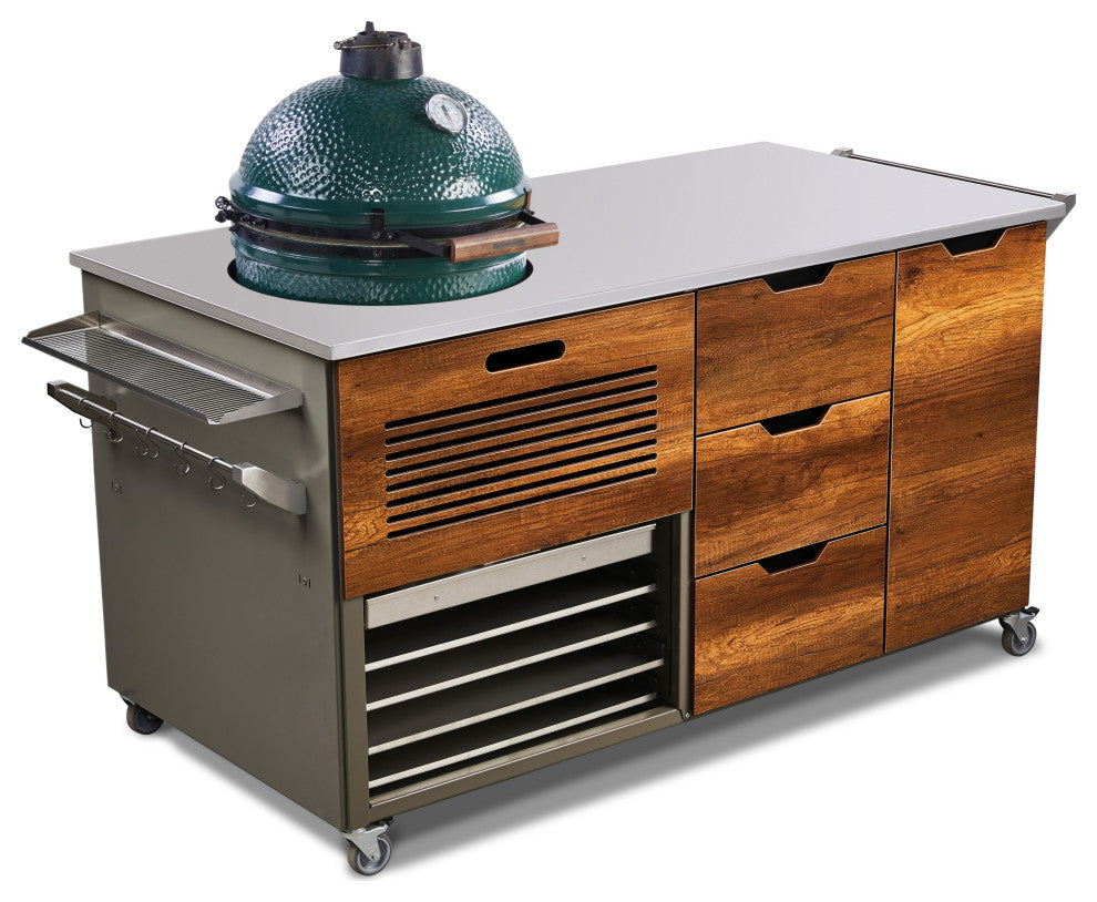 Kamadospace Infinite Island, Barrique Oak, For 21" Kamado - 22.05 in