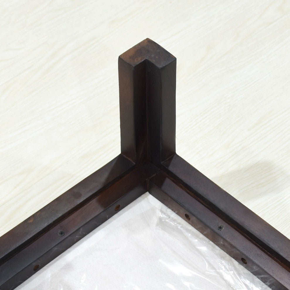 Handmade Mango Wood Light Walnut Color Rectangular Shaped, 14 X14 X9