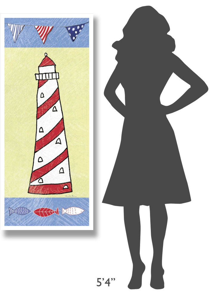 "Coastal Lighthouse II" Digital Paper Print by Farida Zaman, 22"x52"