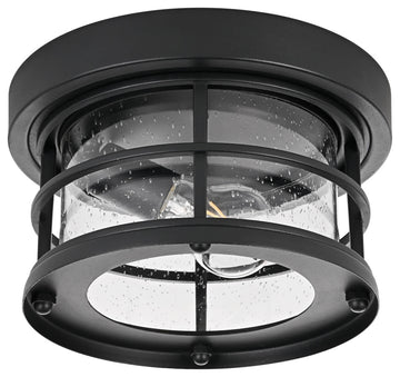 Home Living 10" Outdoor Flush Mount, Black