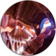 Blue Light In Antelope Canyon, Landscape Photo Disc Metal Artwork, 11"