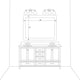 Pendleton Framed Wall Mirror, Rustic White, 36" X 48"