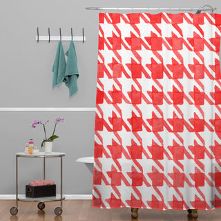 Deny Designs Social Proper Candy Houndstooth Shower Curtain