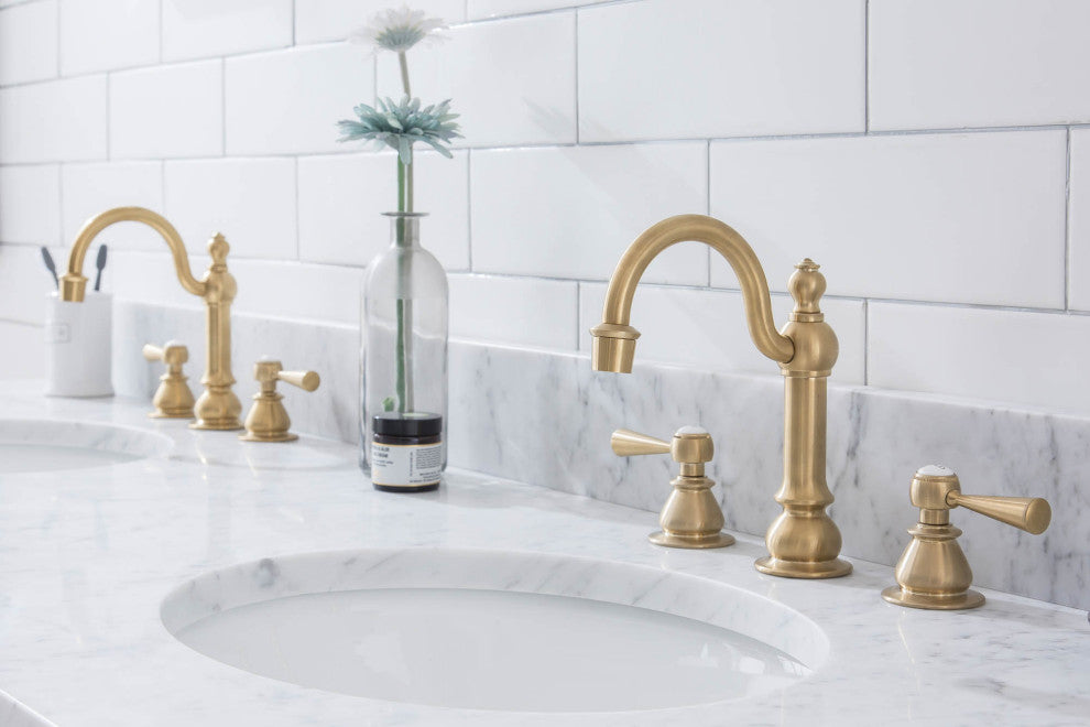 Empire 72" Wide Double Wash Stand Only, Satin Brass
