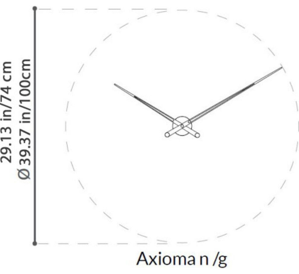 Nomon Axioma N Clock | Chromed Box, Walnut Hands