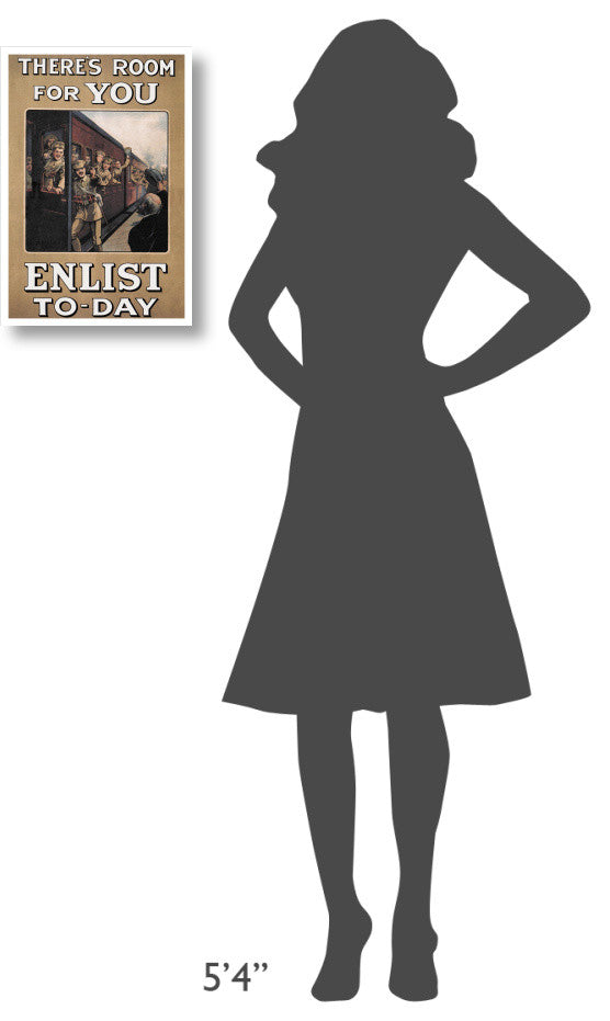 "WWI: There's Room for You: Enlist Today" Paper Print by W.A. Fry, 14"x20"