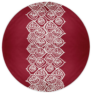 Cowry Stack Rug, Red, 5' Round