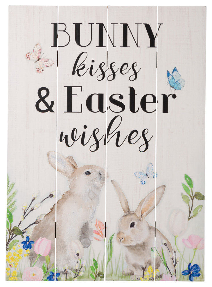 18"H Easter Wooden Bunny Wall Decor