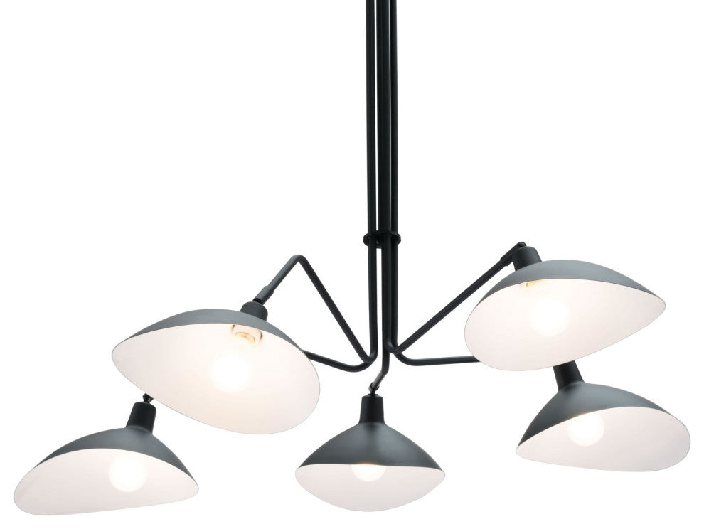 Pendant Ceiling Light Fixture, Steel Metal, Black, Kitchen Lounge Cafe Bistro