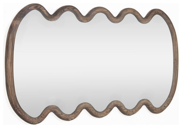 Swirl Ash Wood Large Mirror