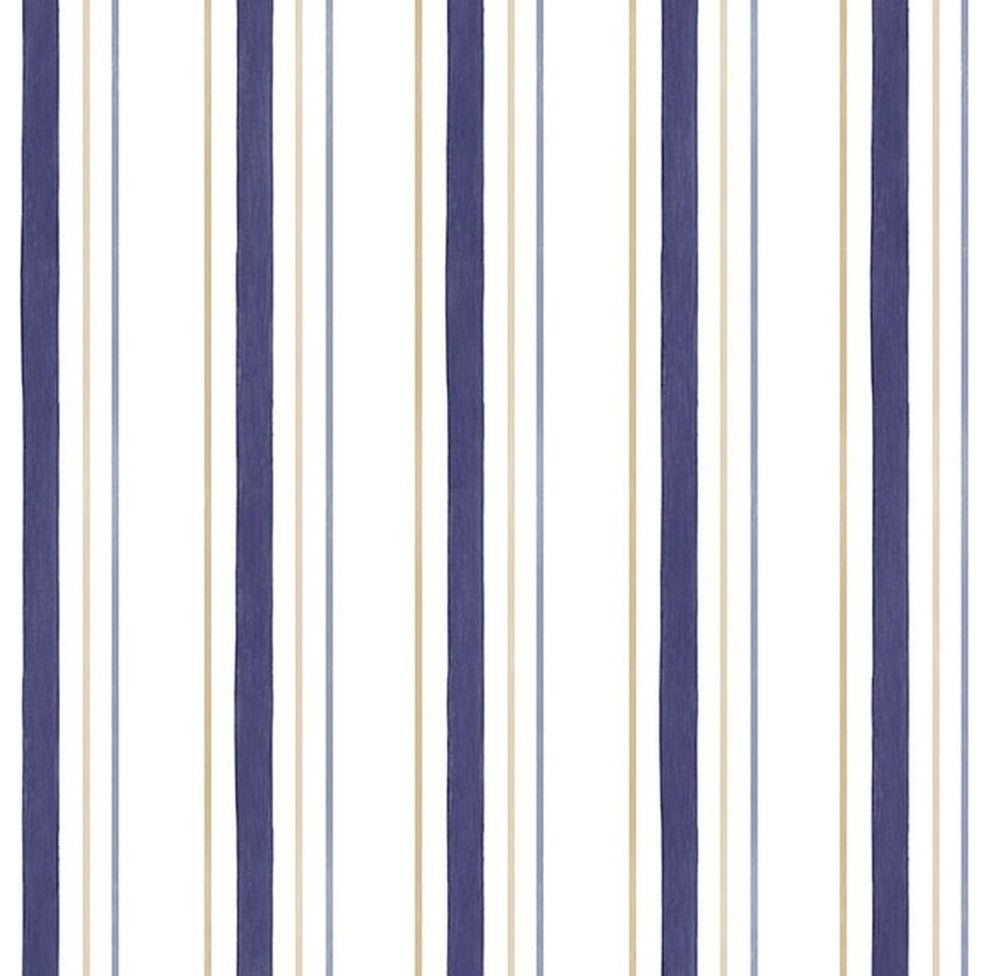 Shades, Damask Geometric Graphic White, Blue Wallpaper Roll