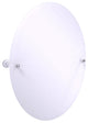 Carolina Crystal Frameless Oval Tilt Mirror with Beveled Edge, Matte White