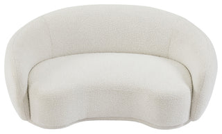 Hyde Boucle Fabric Upholstered, Cream, Loveseat