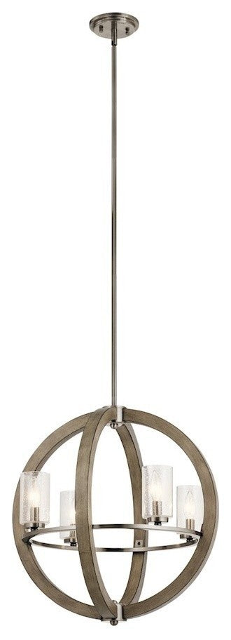 Kichler Grand Bank Four Light Chandelier 43185DAG